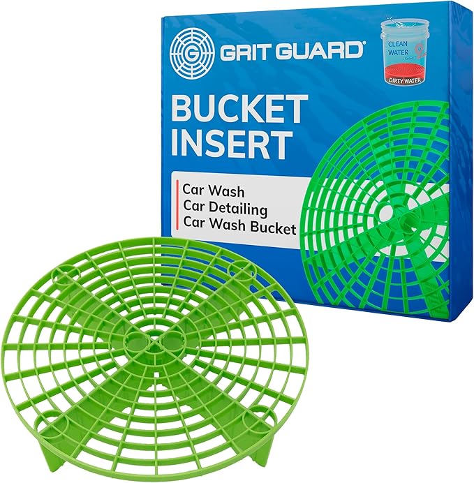 Grit Guard The Original Green Bucket Insert - 10" Diameter Car Wash Bucket for Car Washing, Detailing Compatible with 3.5, 4, 5 and 6 Gallon Buckets