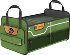 SugarFox Trunk Organizer, Heavy-Duty Storage for Car & SUV, Foldable Waterproof Car Organizer with Cooler, Collapsible Multi-Compartment Storage, 95L-M003 (Standard Green, Standard)