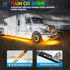 MICTUNING N8 RGBW Underglow Light Bars Specially for RVs, App/Remote Control, Aluminum Housing Waterproof, Exterior Neon Accent Underbody LED Light Strips, w/ 2PCS 11.5FT Extension Cords, 8PCS