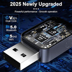 2-in-1 Wireless CarPlay&Android Auto Adapter,Fast Auto-Connect,Compact Plug&Play Wireless CarPlay Converter for iPhone&Android,No Delay Car Play for iPhone iOS 10+,Android 11+