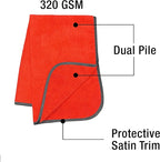 Detailer's Preference Large 320 GSM Microfiber Towels for Car Detailing, Washing, Drying, Ultra Soft Terry Weave, Scratch-Free, Lint-Free, Multi-Surface, Reusable, 16x24 Inch, 12-Pack, Red