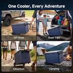 BODEGACOOLER 100QT Portable Car Refrigerator Freezer with Wheels, 12V Fridge Freezer, Electric Cooler for Car, -20℃ Car Freezer, 12 Volt Refrigerator Portable for Camping, RV, Travel, IPX4, Quiet