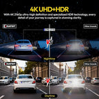 Front 4K Dash Cam Custom fit for Jeep Gladiator JT 2018 2019 2020 2021 2022 2023 2024 Mojave Overland& Wrangler JL 2018-2024 etc,OEM Look,Camera 2160P Video HDR,5.8GWiFi,GPS,Plug&Play,G-Sensor