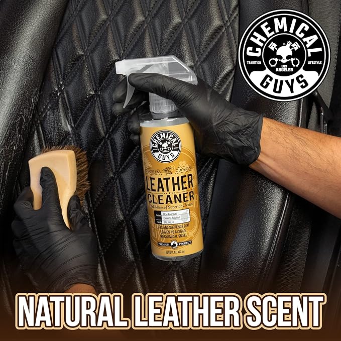 Chemical Guys SPI_208 Colorless and Odorless Leather Cleaner for Car Interiors, Furniture, Apparel, Boots, and More (Works on Natural, Synthetic, Pleather, Faux Leather and More), 128 fl oz (1 Gal)