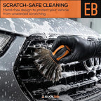 Suds Lab Elite-Bristle Boar’s Hair Car Detailing Brush – Deep Cleaning Car Detail Brush with Stand – Metal-Free, High Absorbency Detailing Tool for Scratch-Free Interior & Exterior