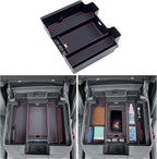 TOPINSTALL Red Center Console Organizer Compatible with 2019-2022 Silverado/Sierra 1500 and 2020-2023 Silverado/Sierra 2500HD 3500HD, Armrest Full-Size Tray (Full Console w/Bucket Seats ONLY)