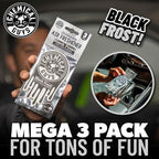 Chemical Guys Black Frost Air Freshener and Odor Eliminator, 16 fl oz Spray with 3 Pack of Hanging Air Fresheners (Great for Cars, Trucks, SUVs, RVs, Home, Office, Dorm Room & More) - HOL432