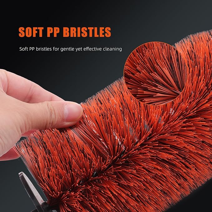 SPTA Car Wheel Cleaning Brush, Premium Detailing Wheel Brush for All Vehicle Types 17.7" Ultra-Soft and Scratch-Free Reusable Rim, Car Detailing Brush Tool for Rims & Tires for Deep Cleaning