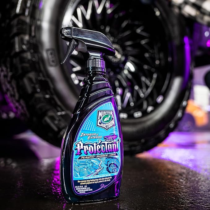 Turtle Wax X Mister Cartoon 54258 Interior and Exterior Protectant, Fast Drying Formula, for Dashboards, Tires, Trim, Plastics, Rubber and More, UV Protection, Great for Cars, Trucks and RV's, 16 oz.
