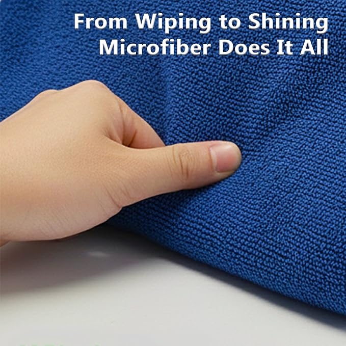 Cleaning Cloth Towels - Large 27" x 16" Microfiber Rags - Highly Absorbent, Lint Free Streak Free for House, Kitchen, Car, Window Detailing Reusable Shop Towels (6-Pack, Burgundy)