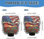 YETTASBIN American Flag 2PCS Car Wash Mitts, Ultra Absorbent Chenille Microfiber Car Washing Gloves, Scratch-Free Lint-Free Auto Cleaning Mitt, Machine Washable Elastic Cuff Car Wash Sponge