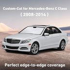 EcoNour Windshield Sunshade Compatible for Mercedes Benz C Class 2008-2012 2013 2014, Sun Visor for Front Windshield & Window Sun Shade Cover, UV Heat Blocker & Protector, Car Accessories