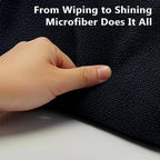 Black Microfiber Cleaning Towels, 36-Pack Dual-Sided Ultra Soft Plush Washcloth, Professional Grade Premium Microfiber Detailing Cleaning Cloths, Car, Household and Commercial (Black, 16" x 16")