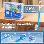 36 Pack Mini Disposable Toothbrushes – 5-in-1 Prepasted Travel Toothbrush with Toothpaste Floss & Pick for Hotel Camping Flight & Car & Guest Use – Portable Essentials for Women Men Kids