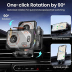 Wireless Car Phone Charger Holder, Smart Auto-Clamping Fast Charging Car Phone Holder with Atmosphere Lights, Rotating Air Vent Mount Compatible with All Smartphones (Black)