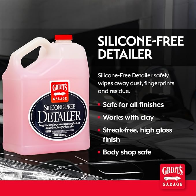 Griot's Garage Silicone-Free Detailer, Car Exterior Cleaner, Lubricated, Body-Shop Safe Auto Detail Spray for All Paint Finishes, One Gallon, 10929