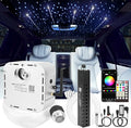 CHINLY 32w Meteor Twinkle 1000pcs 0.03in 16.4ft Bluetooth RGBW LED Fiber Optic Star Ceiling Light,APP/Remote +Shooting Stars Light kit+Adapter+Cigarette Lighter+10 Crystals,for Car/Ceiling