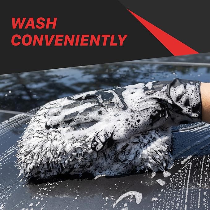 Maxshine Universal Super Fluffy Microfiber Wash Pad | Ergonomic Scratch-Free Car Wash Pad for Wax, Sealants & Glazes | Washable Reusable Microfiber Pad | Auto Detailing & Car Cleaning Tool