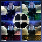 Starlight LED car Floor mat - Universal Type, Equipped with Remote Control Environment RGB Lighting kit, Waterproof and Washable, Vehicle Multi-Color Starlight Effect, Creating a Romantic Atmosphere