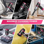 Handheld Car Vacuum Cleaner, 4-in-1 Cordless Rechargeable Mini Vacuum with Air Duster – Quickly Clean Crumbs, Pet Hair & Crevices in Car, Office, Home. Ideal for Commuters & Office Workers (Green)