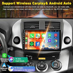 4G+64G Car Radio Stereo for Toyota RAV4 2007-2012, Wireless Carplay&Android Auto with Android 13 Support Bluetooth/Voice Control/GPS/WiFi/Back-up Camera/SWC/FM, 9 Inch IPS Touch Screen for Toyota RAV4