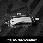 VIKING Carpet Cleaning and Scrub Brush for Floor Mats, Cleaning Brush for Car Interior and Home, Grey, 6.4 x 2.8 x 1.8 Inch