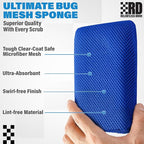 Bug Sponge for Car Washing (6 Pack) — Bug and Tar Remover for Cars - Ultra Soft Mesh Car Wash Sponge Non-Scratch