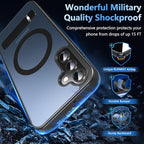 OWKEY for Samsung Galaxy A15 5G Phone Case with Screen Protector & Stand, Magnetic Case for Magsafe Military-Grade Protection Shockproof Matte Cover for Samsung Galaxy A15 5G (Black)