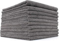 The Rag Company - The Miner - Professional Metal Polishing Microfiber Towels for Cars; Safe on High-End Wheels and Soft Metals, 70/30 Blend, Dual-Pile, 365GSM, 16in x 16in, Grey (10-Pack)