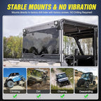 Nilight 2PCS 3 Inch LED Pods Cubes UTV Rear Roof Mounting Brackets LED Backup Reverse Lighting 15FT Wiring Harness Kit 2 Leads for 2013-2024 Polaris Ranger Full Size 570 800 900 1000 XP Crew