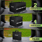 K KNODEL Car Trunk Organizer, Collapsible Car Trunk Storage Organizer, Car Organizer and Storage for SUV, Truck, Sedan (Small, Black)