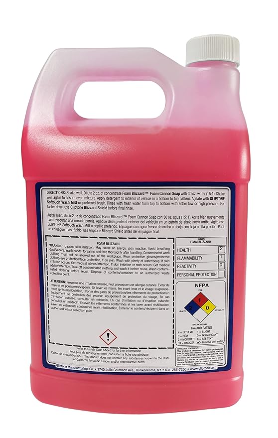 Gliptone Professional Car Care Foam Blizzard Cannon Soap (1 Gallon)