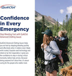 Adventure Medical Kits QuikClot Advanced Clotting Gauze - Stops Bleeding Up to 5X Faster Than Standard Gauze - Kaolin Hemostatic Dressing - for First Aid Kits & Survival Gear - 3 x 48