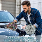 YETTASBIN Mexican Floral 2PCS Car Wash Mitts, Ultra Absorbent Chenille Microfiber Car Washing Gloves, Scratch-Free Lint-Free Auto Cleaning Mitt, Machine Washable Elastic Cuff Car Wash Sponge