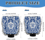 Kigai Antique Arabesque Car Wash Mitt 2PCS Ultra Absorbent Chenille Microfiber Car Washing Glove Scratch Free Lint Free Wash Sponge Auto Cleaning Glove, 11.8x8.1 inch