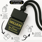 Car Diffuser Duo “Greed & Million” – Inspired by Iconic Men’s Perfumes – Long-Lasting, Odor Eliminator – Gift Box for Car Lovers - Fragrance By Sasso