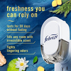 Febreze Plug In Air Freshener, Odor-Fighting Scented Oil Refill, Air Fresheners for Home and Bathroom and Kitchen, Long Lasting for Strong Odors, Moutain/Ocean/Amber Mix, 0.87oz Refills, 3 Count
