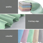 5Pcs Nanoscale Cleaning Cloth, Easy Clean Cloth, Fish Scale Microfiber Easycleanco Cloth, Reusable Lint Free Rags for Glass No Watermark or Streaks, Dishes, Mirrors (5 Colors,15.7 in x 11.8 in)