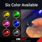 ICBEAMER Type C Adapters Atmosphere Light 2-Pack (Purple) | Universal Plug-in Miniature LED Night Light for Car Interior and Trunk Ambient Lighting Solution
