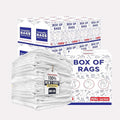 Premium New White Cotton Knit T-Shirt Rags (600 lbs. Pallet 24x25 lbs. Box of Rags) - Lint-Free, Soft & Absorbent Bulk Cleaning Cloths for Auto, Paint, Garage, Staining & Polishing
