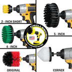 Drillbrush Multipurpose Cleaning Brush Set - Drill Brush Attachments for Cleaning Grout, Tile, Shower, Car Seats, Brick, Stone, Fiberglass, Griddles, and More - Truck/Car Detailing Drill Attachment