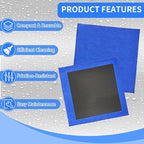 2 Pack Clay Towel Auto Detailing 12 x 12 Inch Fine Grade Clay Bar Towel for Car Detailing Microfiber Car Cloth Cleaner for Cleaning & Release of Paint Contaminants, Blue