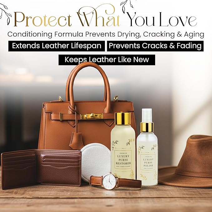 Leather Purse Cleaner & Conditioner for Handbags, Designer Bags, and Luxury Purses, Recommended Leather Cleaner for Handbags & Leather Conditioner for Purses by Combat Cleaner