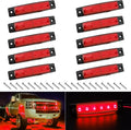10Pcs LED Rock Lights Underglow Wheel Fender, Multi-Color Wheel Well Lights Waterproof Under Glow Kit for Car Truck SUV Golf Cart Wrangler ATV UTV Offroad - Fender Lighting (Red)