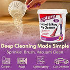 Capture Carpet & Rug Dry Cleaner w/Resealable lid - Home, Car, Dogs & Cats Pet Carpet Cleaner Solution - Strength Odor Eliminator, Stains Spot Remover, Non Liquid & No Harsh Chemical (2.5 lb)