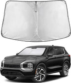EcoNour Windshield Sunshade Compatible for Mitsubishi Outlander 2022-2024 2025 2026, Sun Visor for Front Windshield & Window Sun Shade Cover, UV Heat Blocker & Protector, Car Accessories