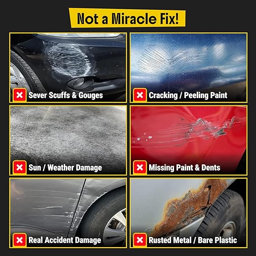 Carfidant Scratch and Swirl Remover - Car Scratch Remover for Vehicles Paint - Polishing Compound for Cars - Paint Restorer Kit with Pad, Microfiber and Sanding Block
