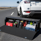 SUV Trunk Organizers and Storage, Waterproof Leather Car Storage Organizer with Lid & Sturdy Handle, Large Capacity Car Storage Bins for Groceries, Commute, Road Trips (39.76 inch)