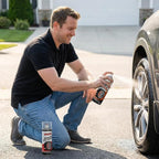 Wheel & Tire Cleaning Kit - 2 Pack 14 oz Bottles,Car Wheel Cleaner Tire Cleaner Spray Brake Dust Remover for Aluminum Chrome Rims Tire Shine Applicator Wet Tire Dressing Tire Wax