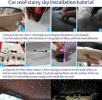 Upgraded Starlight Headliner Kit, Meteor & Music Effect 16 Million Colors, 22W RGBW 1300pcs 0.2in x 4.92ft, Split 4+10 Holes Fiber Optic Light Kits for Car Home Ceiling, APP & Remote